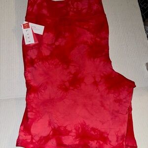 LIVI Red Tie-Dye Leggings